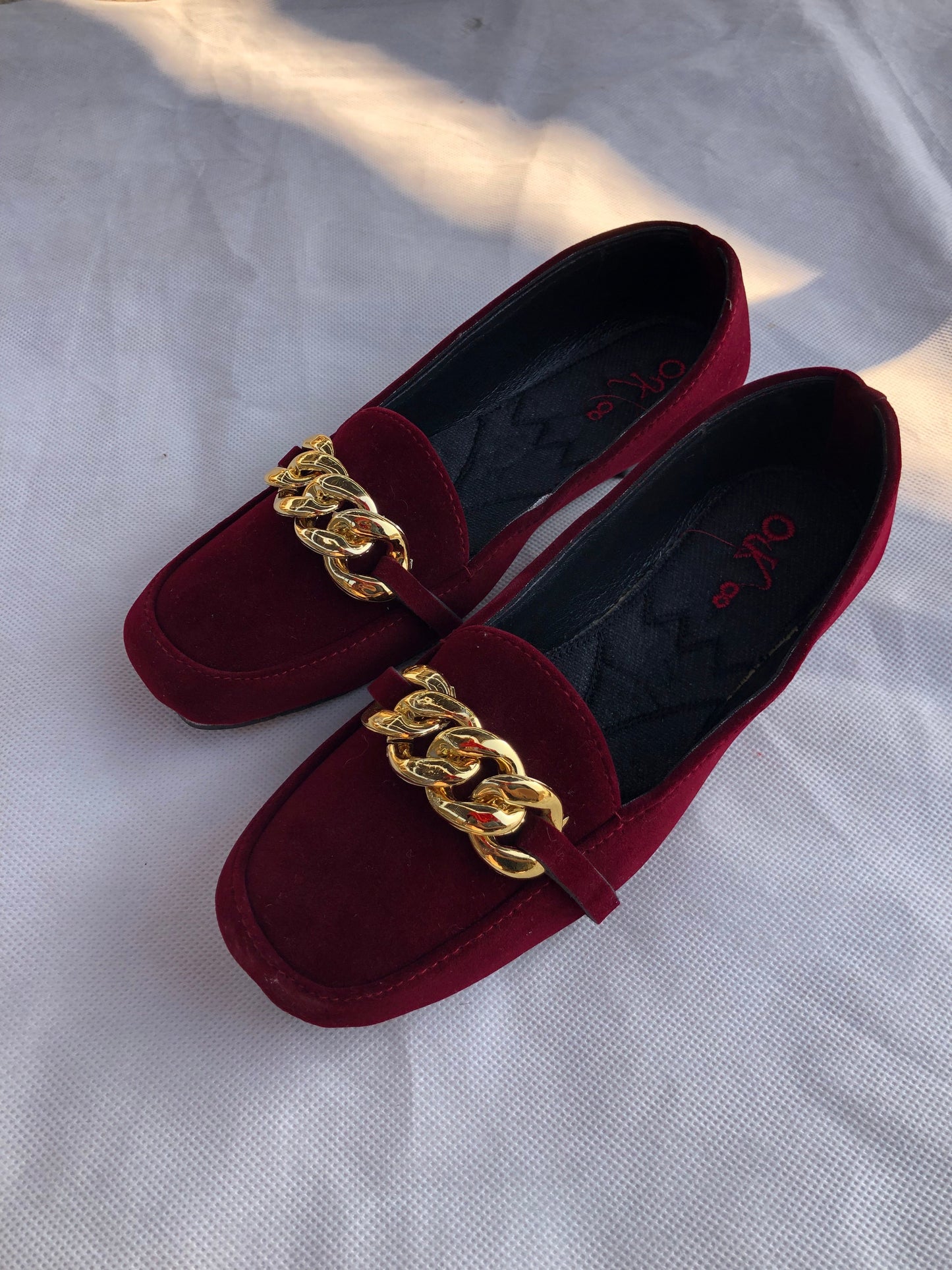 MM77-POSH LOAFERS (velvet mahroon)